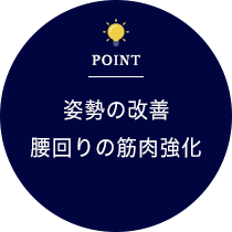 姿勢の改善 腰回りの筋肉強化 